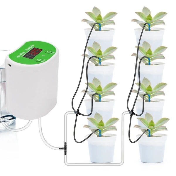 Peaoy Automatic Watering System, Self Watering Device for Potted Plants, White, 3