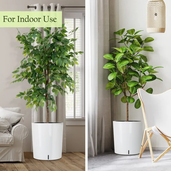 Amazon.com : SAROSORA Large Round Self Watering Planter Pot 12.5'' for Home Garden Patio Tall Tree : Patio, Lawn & Garden